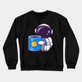 Astronaut with galactic coffee Crewneck Sweatshirt